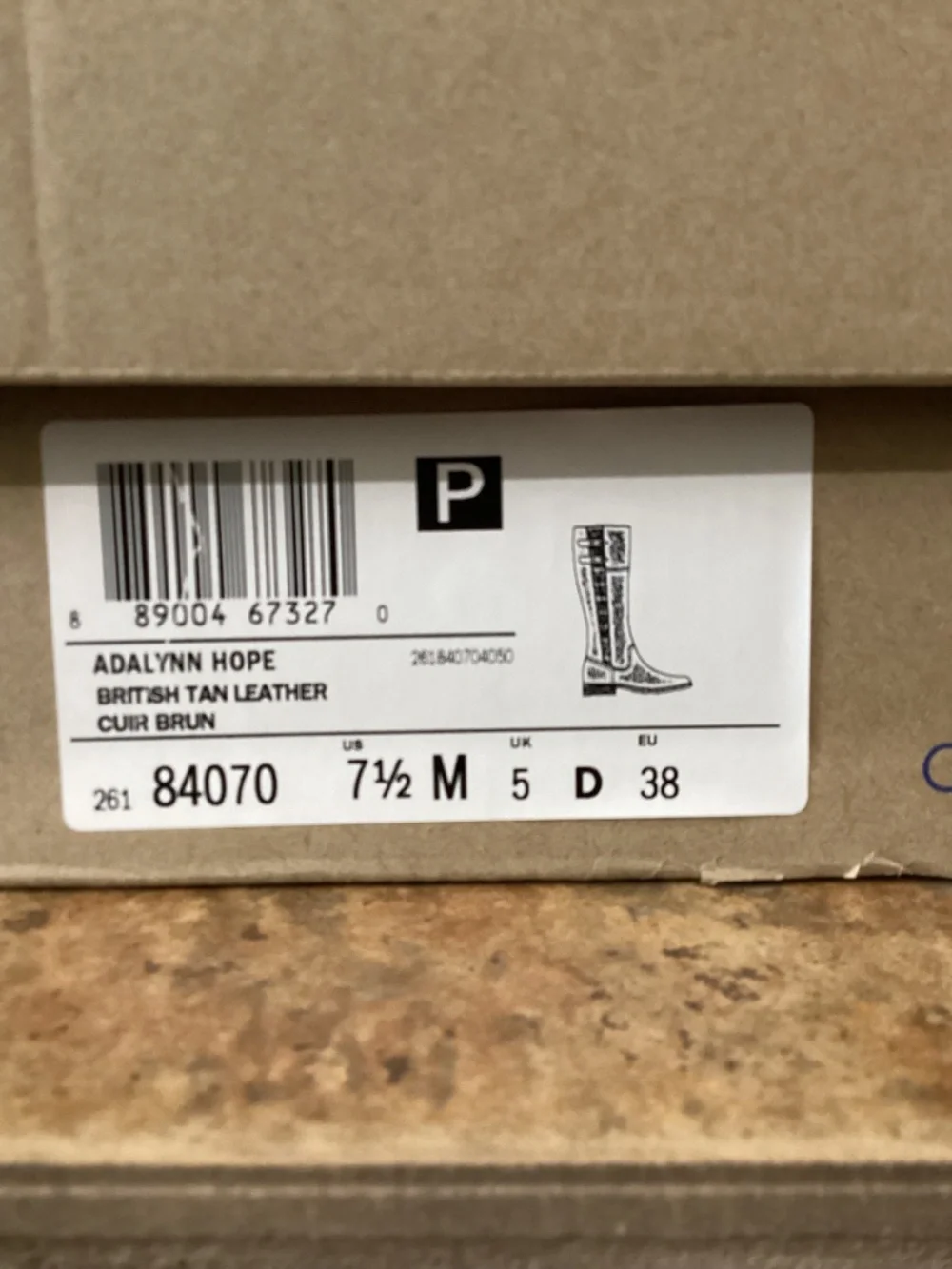 Clarks Collection Adalynn Hope Womens 7.5 Boots British Tan Leather New